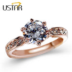 Rose Gold and CZ Wedding Ring